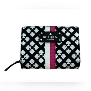 Kate Spade Black & White Wallet with Pink Accent* GUC* "Stevie" Wallet